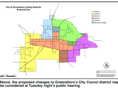 Greensboro City Council map